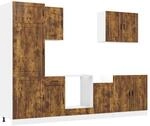 vidaXL 7 Tlg K&uuml;chenschrank-Set Porto R&auml;uchereiche Holzwerkstoff 3314786