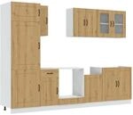 vidaXL 8-Tlg K&uuml;chenschrank-Set Kalmar Artisan-Eiche Holzwerkstoff 3314800