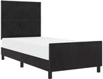 vidaXL Boxspringbett mit Kopfteil Schwarz 90 x 200 cm Samt 3344983