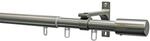Sch&ouml;ner Wohnen Gardinenstangen-Set Mona &Oslash; 19/22 mm Edelstahl-Optik 110 - 200 cm