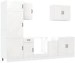 vidaXL 7 Tlg K&uuml;chenschrank-Set Lucca Wei&szlig; Holzwerkstoff 3314771