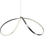 N&auml;ve LED-Pendelleuchte Loop Line Chrom 72 x 32 cm