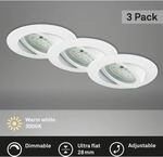 Briloner LED Einbauleuchten Attach 3er-Set Dimmbar Schwenkbar Wei&szlig;