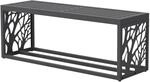 ML-Design Kaminholzregal Innen/Aussen mit Sitzbank Metall Brennholzregal Anthrazit