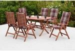 Merxx Borkum Set 13-tlg. 6 Klappsessel inkl. Auflagen Klapptisch 135 x 85 cm