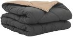 vidaXL Sommerdecke Anthrazit und Taupe 220 x 135 cm Mikrofaser 42025421