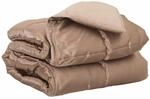 vidaXL Ganzjahresbettdecke Gold 220 x 140 cm Satin und Mikrofaser 42025806