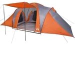 vidaXL Kuppel-Familienzelt 6 Personen Grau und Orange Wasserdicht 4009388