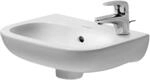 Duravit Handwaschbecken D-Code 36 cm Wei&szlig; mit &Uuml;berlauf + Hahnloch Rechts