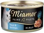 Miamor Katzen-Nassfutter Feine Filets in Jelly Thunfisch und Schrimps 100 g