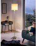 Eglo Stehleuchte Pasteri 1-flammig Nickel-Taupe matt E27 60W