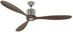 CASAFAN Energiespar Deckenventilator mit Fernbedienung Aeroplan Eco Chrom - Nussbaum