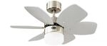 WESTINGHOUSE Deckenventilator Flora Royale Chrom 76 cm mit Beleuchtung und Zugketten