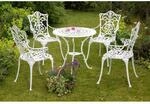 Gartenm&ouml;bel-Set Lugano 5-tlg. Wei&szlig;