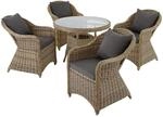 Tectake Aluminium Rattan Sitzgruppe Z&uuml;rich Wetterfest und Uv Best&auml;ndig Nat&uuml;rlich