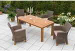 Merxx Gartenm&ouml;bel-Set Toskana 9-tlg. Natur inkl. Tisch 185 cm x 90 cm
