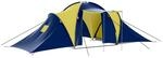 vidaXL Camping-Zelt Stoff 9 Personen Blau und Gelb 90413