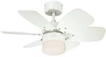 WESTINGHOUSE Deckenventilator Flora Royale Wei&szlig; 76 cm mit Beleuchtung und Zugketten