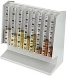 HMF 4700-07 M&uuml;nzsortierer Spardose Euro 21 x 20 x 10 cm Lichtgrau