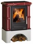Justus Bavaria Kaminofen Keramik Bordeauxrot 7 kW