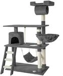 Tectake Kratzbaum Marcel 141 cm Sisal 105 x 60 x 141 cm Grau