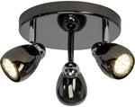 Brilliant LED-Spotrondell Milano 3-flammig Chrom und Schwarz