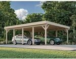 Palmako Flachdach-Doppelcarport Karl Natur 600 cm x 762 cm