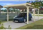 Skan Holz Flachdach-Einzelcarport Emsland 404 cm x 604 cm