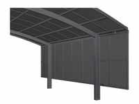 Ximax Carport Seitenwand 2 Module 150 cm Schwarz Sonderfertigung