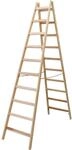 Krause Stabilo Sprossen-Doppel-Leiter Holz 2 x 10 Sprossen