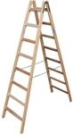 Krause Stabilo Sprossen-Doppel-Leiter Holz 2 x 8 Sprossen