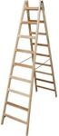 Krause Stabilo Sprossen-Doppel-Leiter Holz 2 x 9 Sprossen