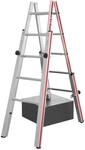 Hymer Treppenstehleiter Teleskopleiter mit Patentierter Feststellvorrichtung 2x5