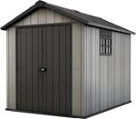 Keter Gartenhaus Oakland 759 mit Ziegeldach Kunststoff Grau 230x287x242 cm