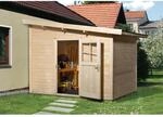 Weka Holz-Gartenhaus Pultdach Unbehandelt 300 cm x 277 cm