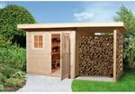 Weka Holz-Gartenhaus 170 A Gr. 1 Holzlagerplatz Flachdach Unbehandelt
