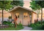 Skan Holz Holz-Gartenhaus Como 1 Satteldach Natur Unbehandelt 340 cm x 300 cm