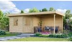 Weka Gartenhaus San Remo B Natur BxT: 601 cm x 298 cm davon 303 cm Terrasse