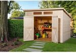 Weka Holz-Gartenhaus Triest Pultdach Unbehandelt 299 cm x 299 cm