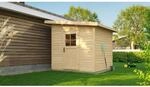 Weka Holz-Gartenhaus Pultdach Unbehandelt 241 cm x 246 cm