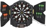 HOMCOM Elektronische Dartscheibe Kunststoff Schwarz L49 x B54,6 x D5,5 cm