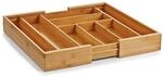 Zeller Besteckkasten Ausziehbar Bambus/HDF 6,5 cm x 35 cm x 43 cm Natur