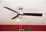 AIRERYDER Deckenventilator Cyrus Chrom 107 cm mit Beleuchtung und Zugschn&uuml;ren