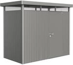 Biohort Metall-Ger&auml;tehaus HighLine Quarzgrau-Metallic 3,5 m&sup2; Einzelt&uuml;r