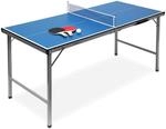 Relaxdays Tischtennisplatte MDF Metall Klappbar Tragbar 71 cm x 150 cm x 67 cm 17,2