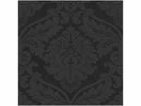 Bricoflor Barock Tapete aus Papier und Vinyl Schwarze Ornament Tapete mit Vinyl