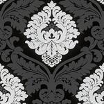 Bricoflor Neobarock Tapete Schwarz Wei&szlig; Grau Edle Vliestapete mit Ornament f&uuml;r