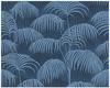 Bricoflor Palmenblätter Tapete Dunkelblau Farn Textiltapete Blau Ideal für