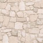 Bricoflor Bruchsteintapete in Creme Beige Mediterrane Stein Tapete in Maueroptik