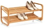 Zeller Schuhregal mit 2 Ablagen Bambus 74 cm x 33 cm x 33 cm